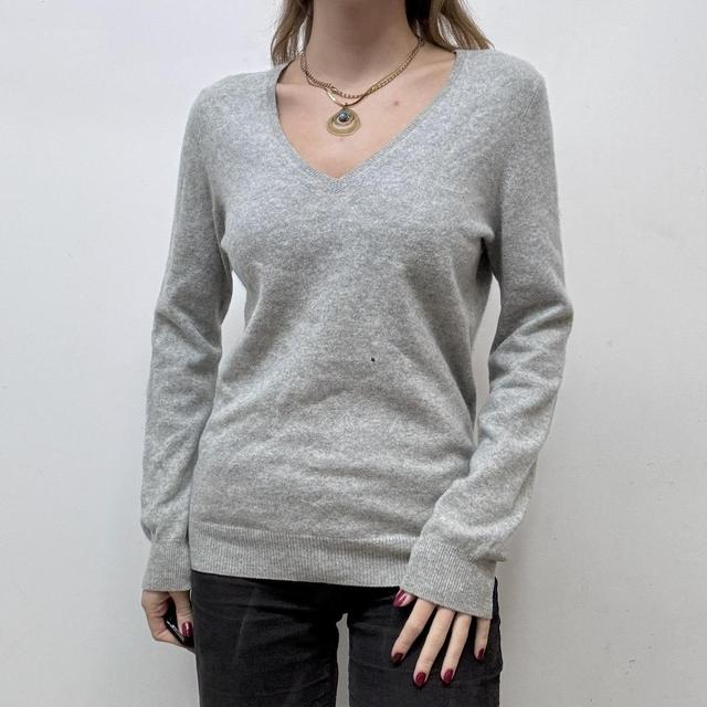 Grey cashmere slouchy jumper