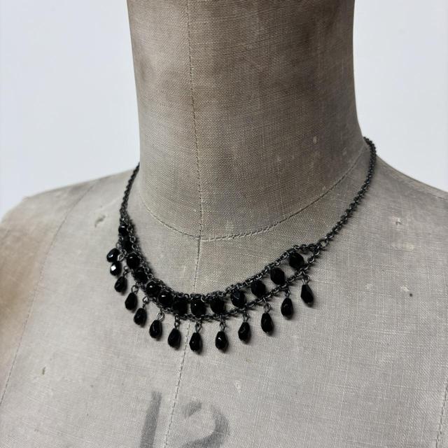 Drape chain bead grunge necklace
