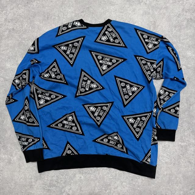 Oversized moschino printed jumper
