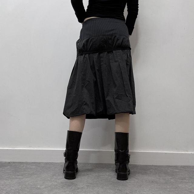 Cop Copine black pinstripe puffy midi