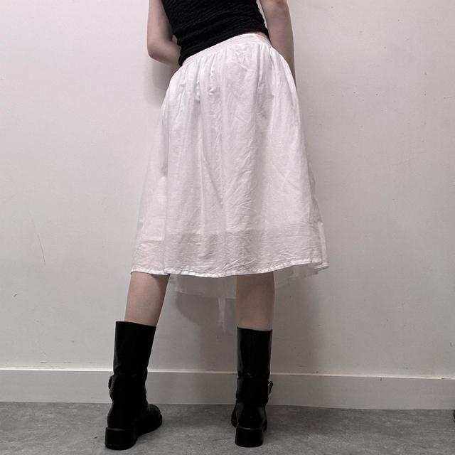 White cotton puff skirt
