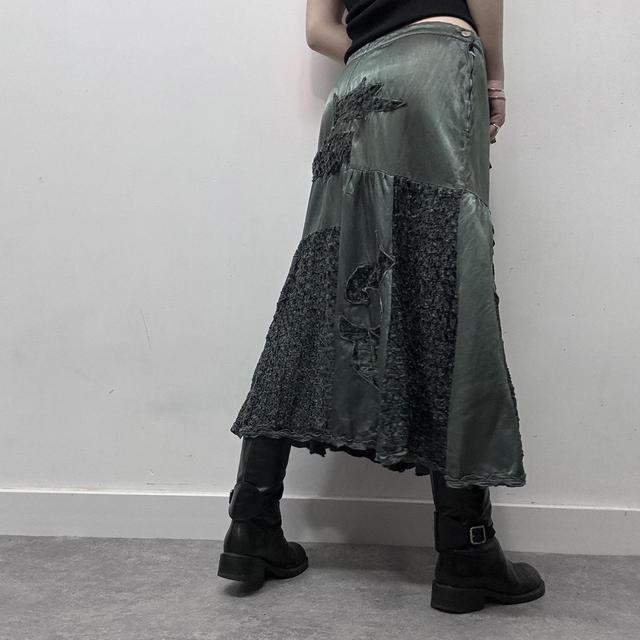 Blue satin patchwork fairy skirt