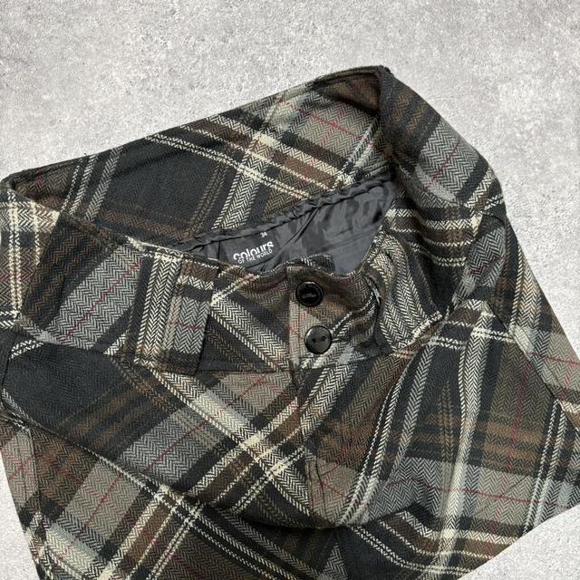Tartan printed mini skirt