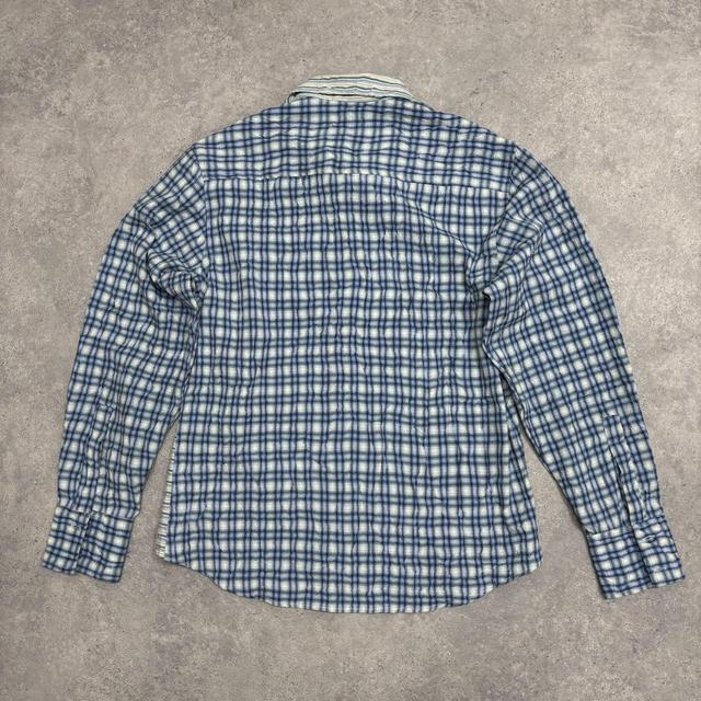 Pinstripe crinkle oversized shirt