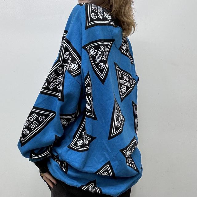 Oversized moschino printed jumper