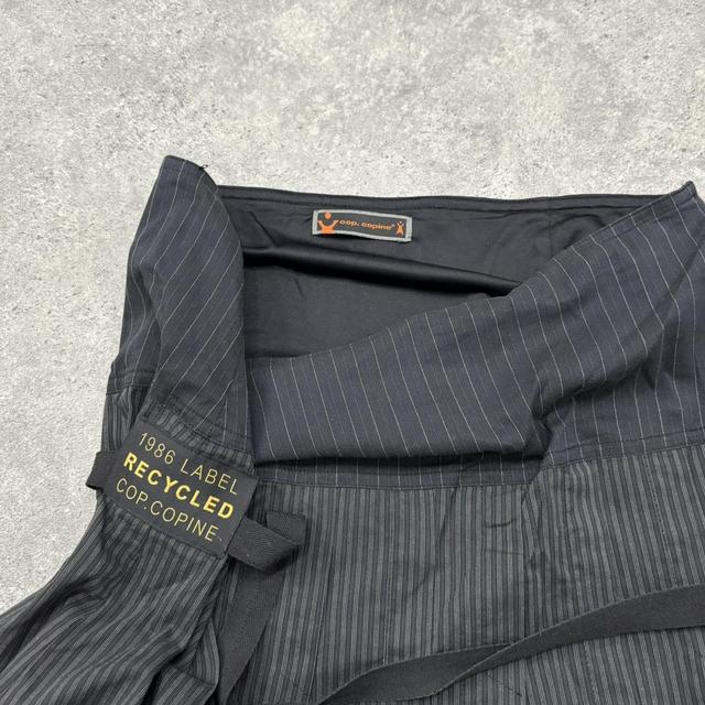 Cop Copine black pinstripe puffy midi