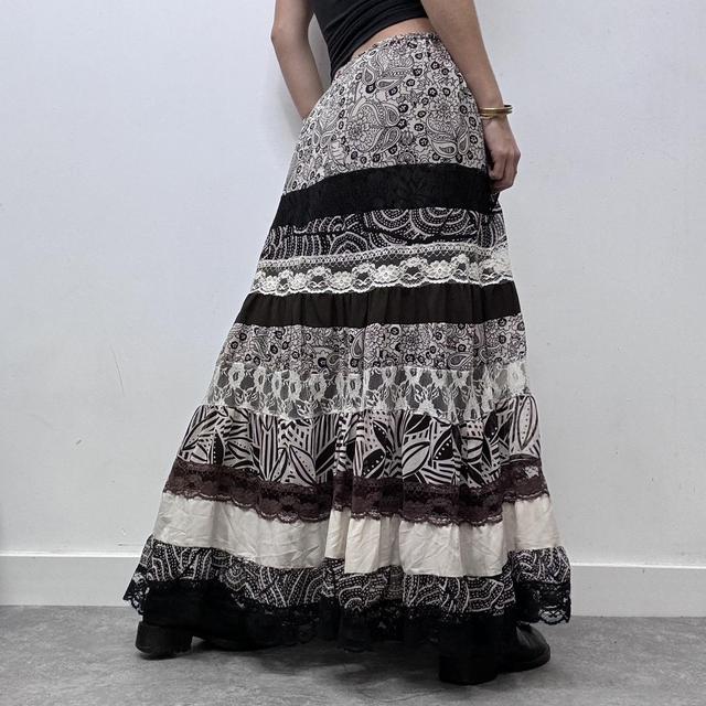 Layered lace tiered fairy maxi skirt