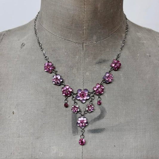 Drape boho fairy crystal necklace