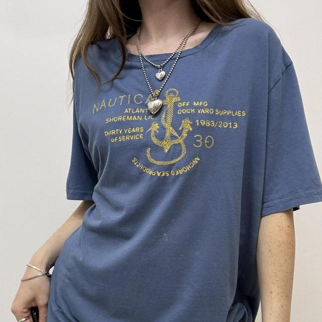Vintage oversized blue NAUTICA T-shirt