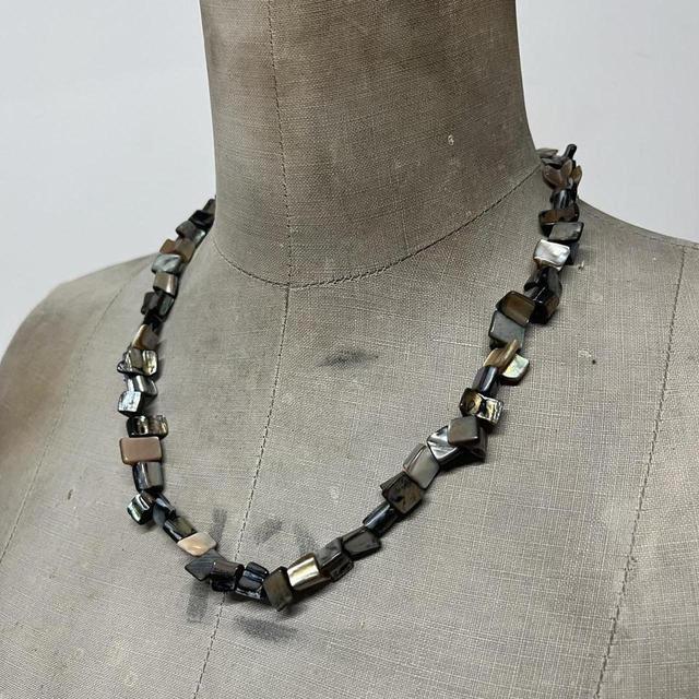 Grunge fairy pearl bead necklace