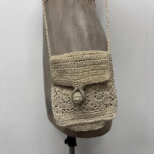 Woven straw crossbody bag
