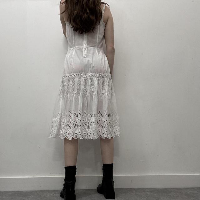 White cotton lace dress