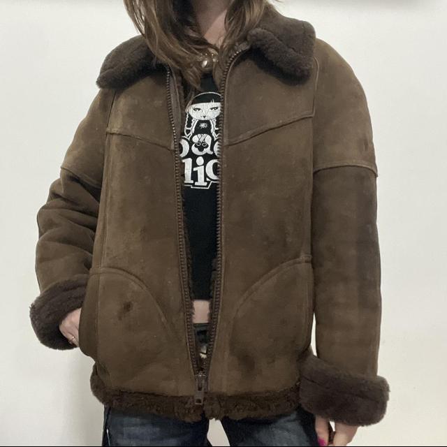 Brown Shearling aviator jacket