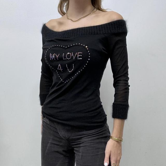 Vintage mesh slouchy mohair top