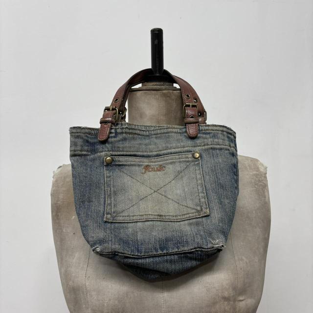 Denim cargo mini bag