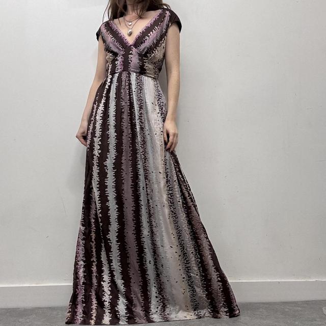 Silk patterned floaty maxi dress