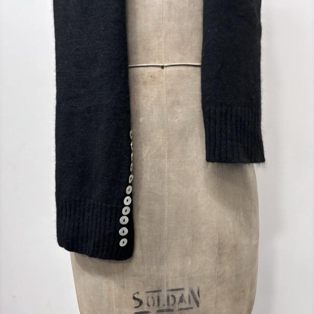 Black wool knitted scarf
