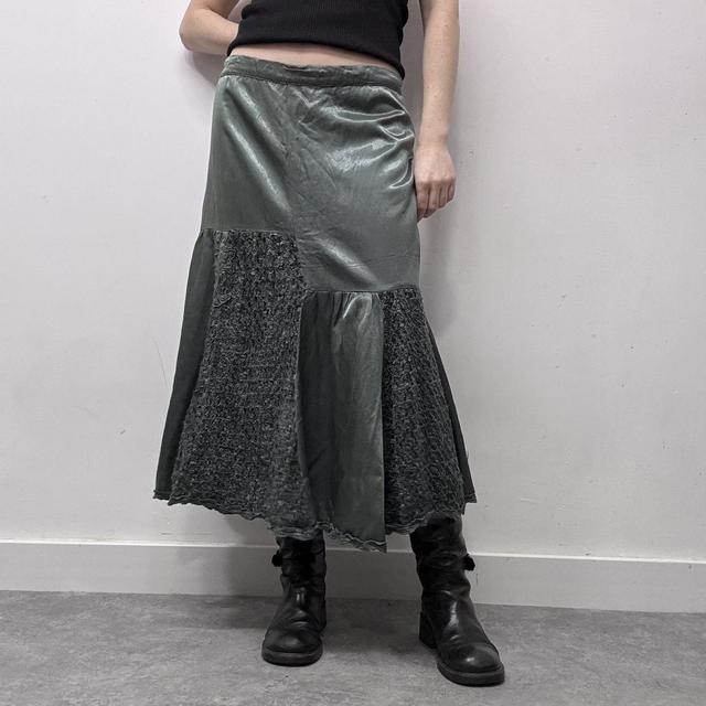 Blue satin patchwork fairy skirt