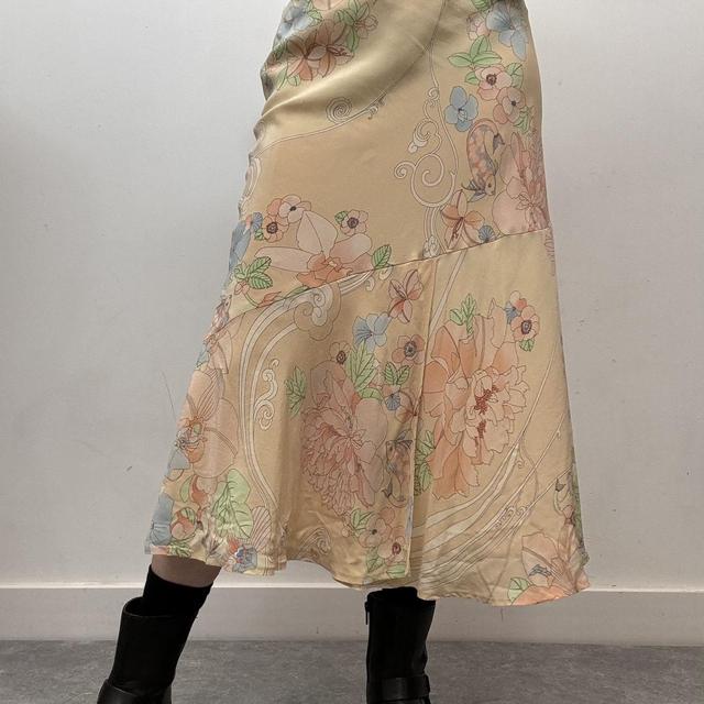 Vintage floaty floral midi skirt