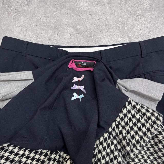 Ruffle patchwork pleated mini skirt