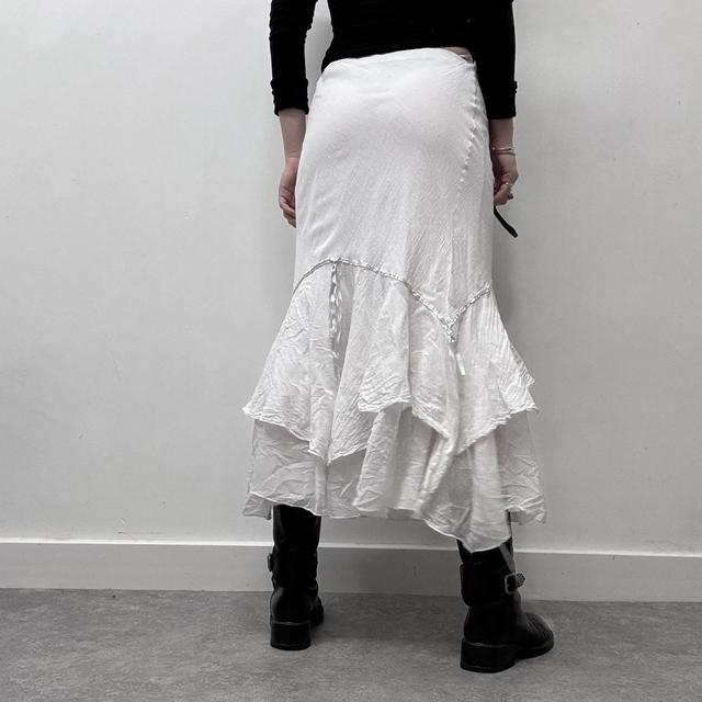 White layered sheer cotton fairy skirt