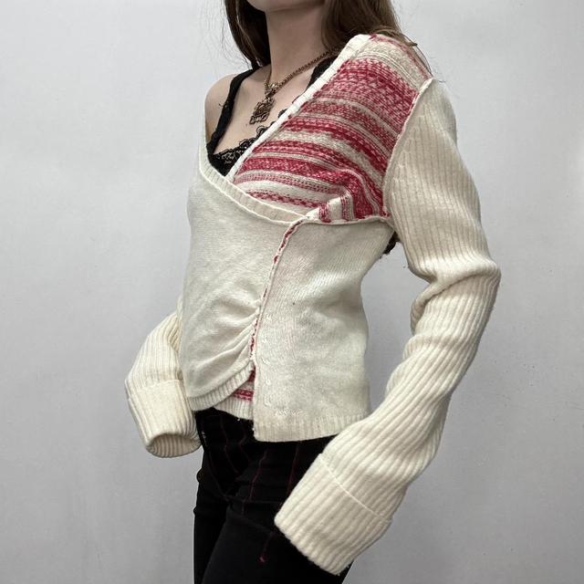 Slouchy asymmetric wrap jumper