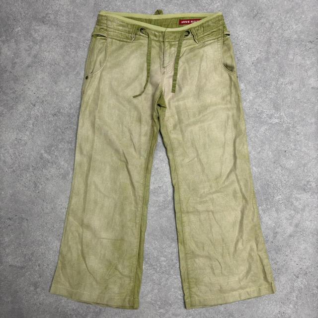 Green linen miss sixty trousers
