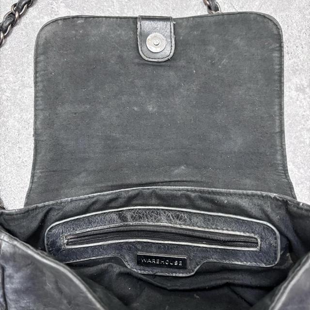 Black leather studded bag