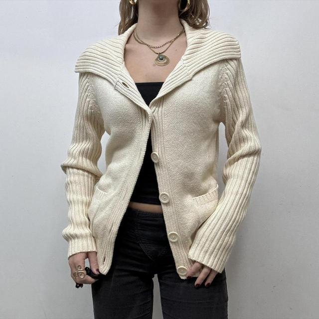 Vintage cream slouchy cardigan