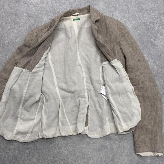 Slouchy puff hook linen blazer