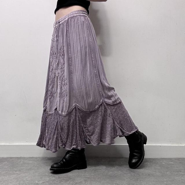 Lilac fairy grunge handkerchief maxi skirt