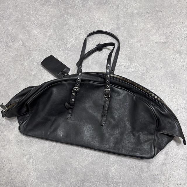 Black nike leather holdall bag