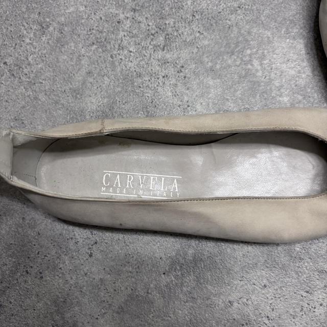 Suede bow ballet flats