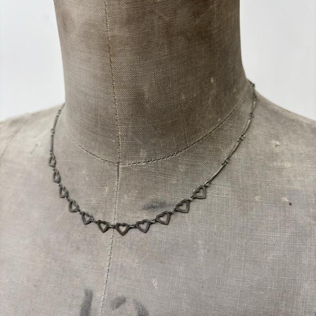 Silver heart chain necklace