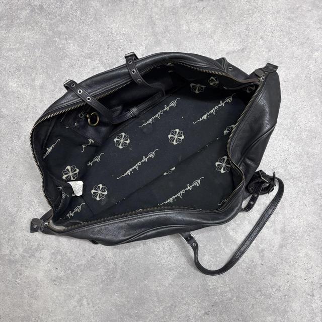 Black nike leather holdall bag
