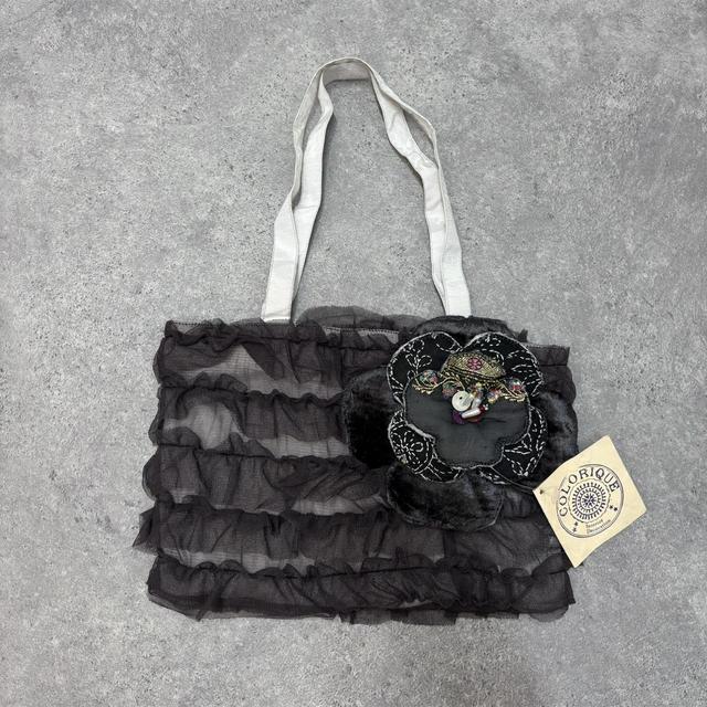 Ruffle coquette lace bag
