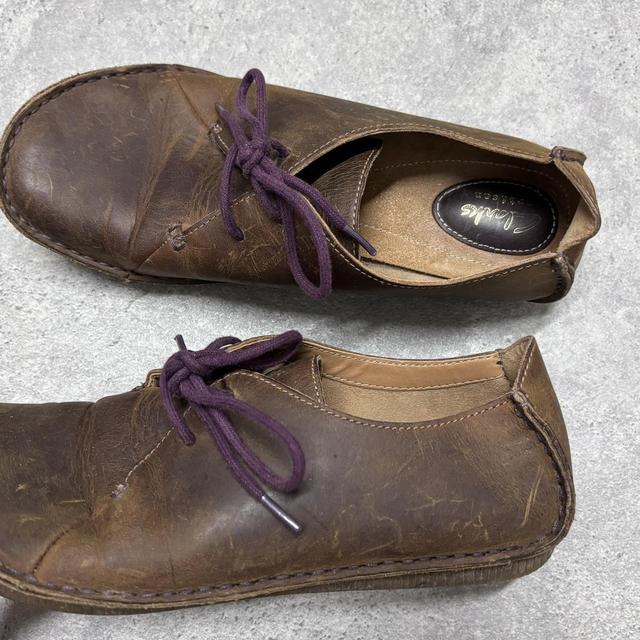 Brown leather trainers