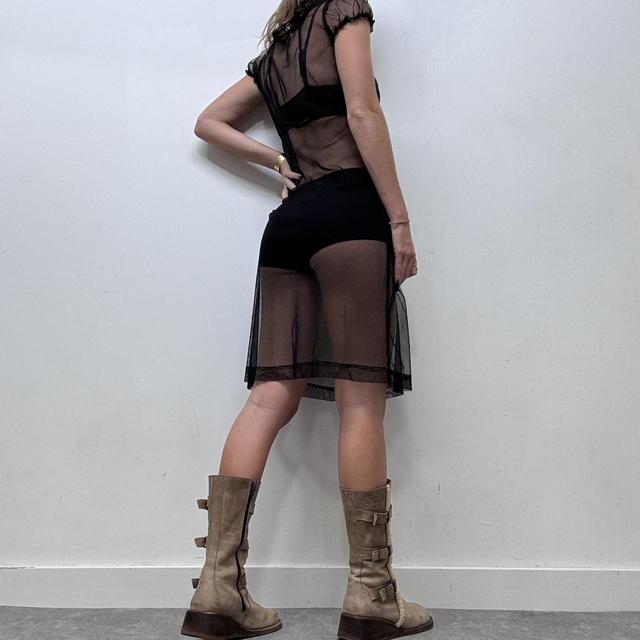 Sheer black mesh fairy dress