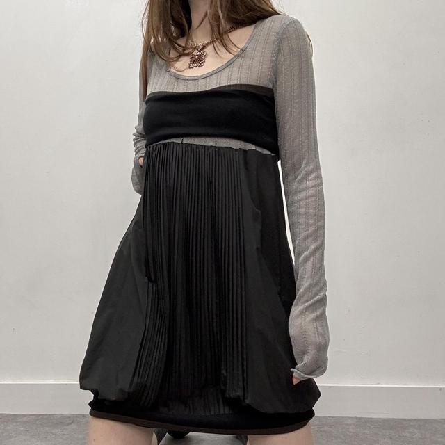 Cop copine layered pleated puff dress