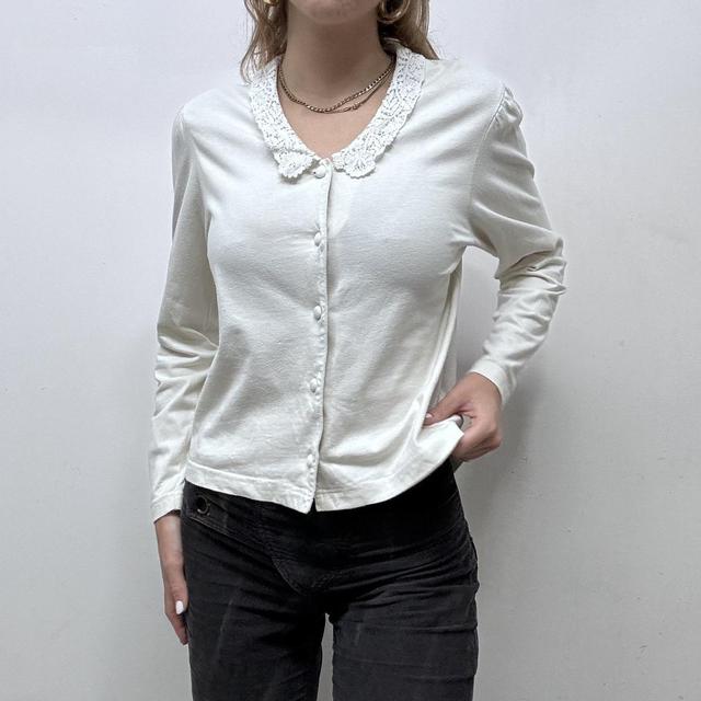 White lace Laura Ashley shirt