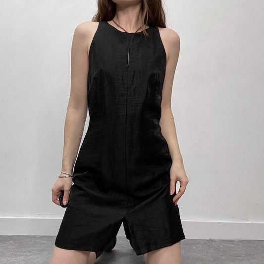 Black minimalist fitted dress