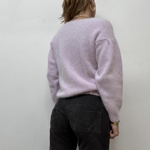 Pink wool mohair jumper