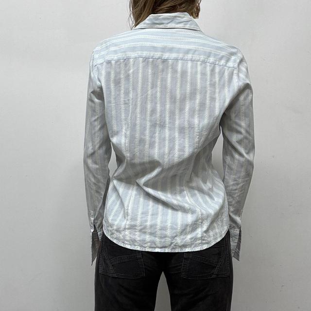 Preppy pinstripe office shirt
