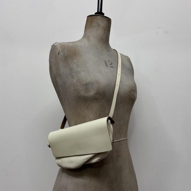 COS cream leather crossbody bag