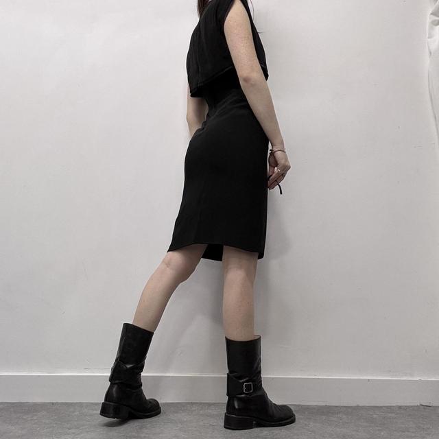 Black layered fitted vintage dress