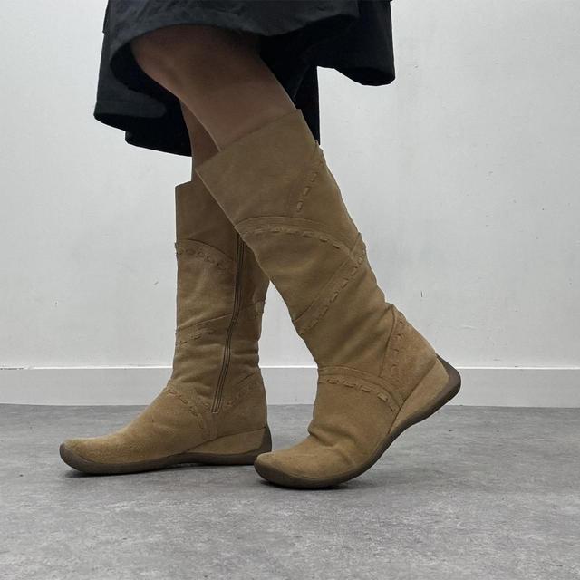 Boxing suede moto biker boots
