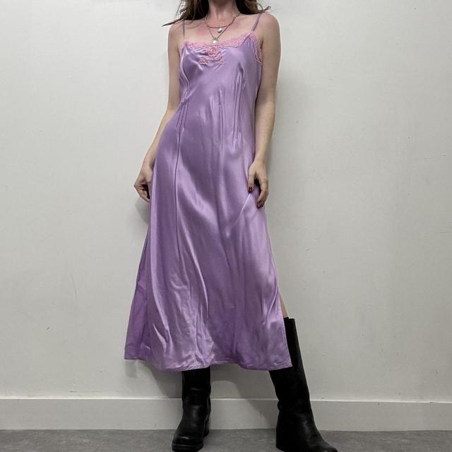 Silk lace slip dress
