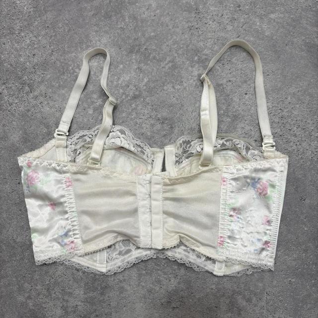 Vintage lace satin bralet