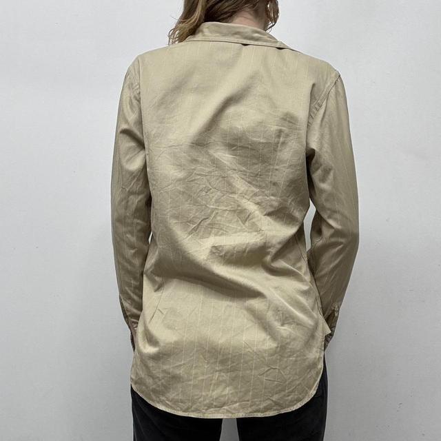 Minimalist brown pinstripe shirt