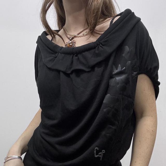 Wide neck structured Cop Copine slouchy top